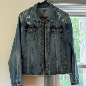 Distressed Denim Jacket not forever 21. From a boutique. Never worn.